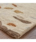 Feizy Everley Abstract Tufted Wool Rug, Ivory/Light Blue/Brown, 5' x 8' Area Rug