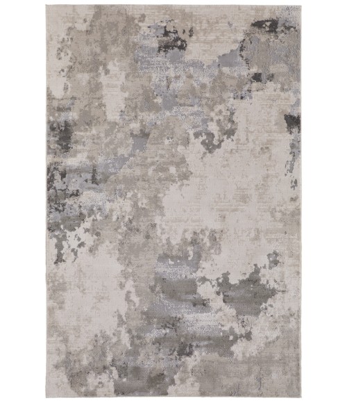 Feizy Prasad Casual Watercolor, Ivory/Gray, 8' x 11' Area Rug