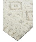 Feizy Anica Moroccan Wool Rug w/Diamonds, Ivory/Natural Tan, 4ft x 6ft Accent Rug