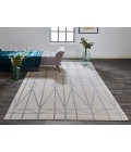 Feizy Micah IVORY/SILVER Rug 6943045F 5 ft. X 7 ft. Rectangle - Rugs Town Feizy Micah IVORY/SILVER 6943045F 5 ft. X 7 ft. Rectangle Rug
