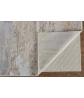 Feizy Laina Industrial Abstract, Tan/Ivory, 9'-8" x 12'-8" Area Rug