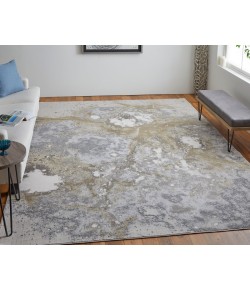 Feizy Astra 39L3F GRAY/GOLD Area Rug 8 ft. X 10 ft. Rectangle