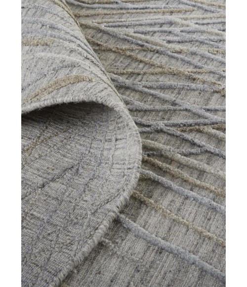 Feizy Elias Abstract Diamond Accent Rug, High/Low, Silver/Blue, 3ft-6in x 5ft-6in