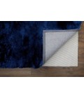 Feizy Indochine Luxury & Glam Solid, Blue/Black, 8' x 8' Round Rug