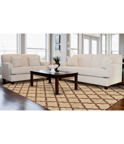 Bermuda Area Rug Feizy Bermuda Global Trellis & Lattice, Brown/Tan, 4' x 6' Accent Rug