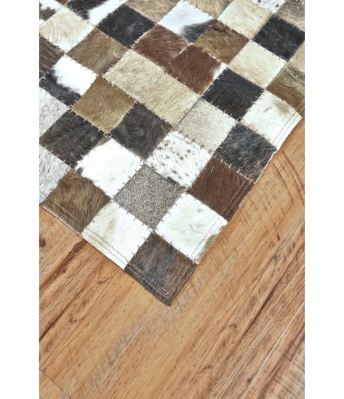 Estelle Area Rug Feizy Estelle Farmhouse Animal Print, Brown/Black/Ivory, 9' x 12' Area Rug
