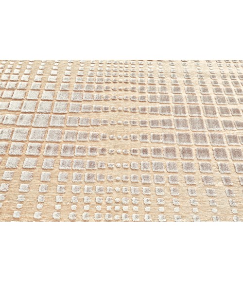 Feizy Saphir Zam Mid-Century Modern Geometric, Tan/Brown/Taupe, 2'-6" x 8' Runner