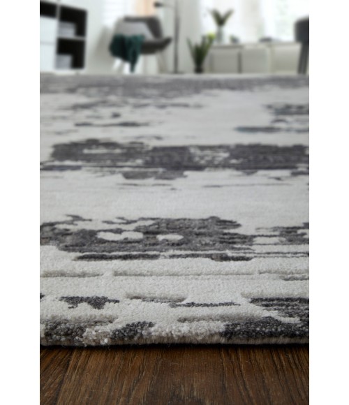 Feizy Zarah Bohemian & Eclectic Abstract, Ivory/Gray/Blue, 3'-6" x 5'-6" Accent Rug