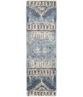 Feizy Palomar Luxe Hand Knot Abstract Area Rug, Denim Blue, 2x6in x 8ft
