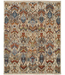 Feizy Leylan 0563F IVORY/MULTI Area Rug 7 ft. 9 in. X 9 ft. 9 in. Rectangle