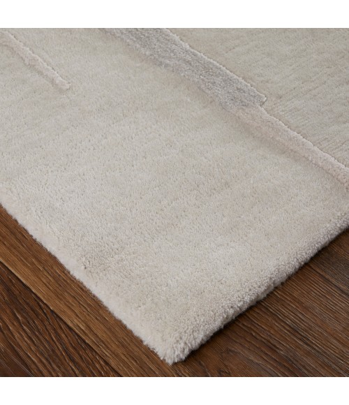 Feizy Anya Industrial Abstract, Ivory/Blue/Gray, 5' x 8' Area Rug