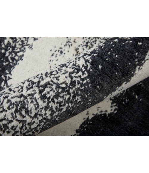 Feizy Coda Industrial Abstract, Black/White, 12' x 15' Area Rug