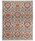 Feizy Beall Luxury Wool Accent Rug, Ornamental Ikat, Red Orange, 3ft-6in x 5ft-6in