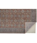Feizy Marquette Rustic Persian Farmhouse Rug, Rust/Aegean Blue, 7ft-10in x 9ft-10in