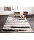 Feizy Micah Industrial Abstract, Silver/Gray/Black, 3'-11" x 6' Accent Rug