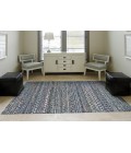 Tortola Area Rug Feizy Tortola Bohemian & Eclectic Diamond, Black/White/Blue, 8'-6" x 11'-6" Area Rug