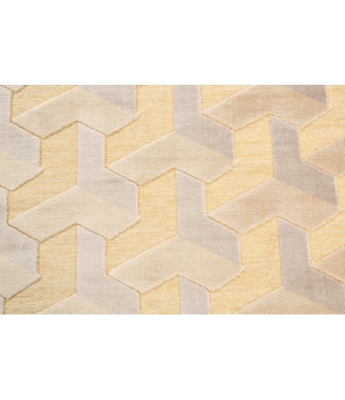 Saphir Zam Area Rug Feizy Saphir Zam Global Geometric, Tan/Gray, 9'-8" x 12'-7" Area Rug