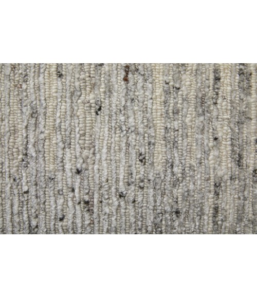 Feizy Brighton Casual Abstract, Ivory/Gray, 8' x 8' Round Rug