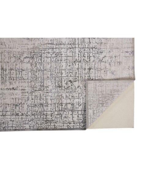 Feizy Prasad Casual Abstract, Gray/Ivory, 8' x 11' Area Rug