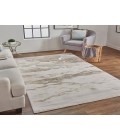 Feizy Aura BEIGE/GOLD AUR3727F 5 ft. X 7 ft. Rectangle Rug