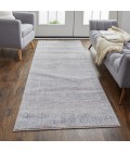 Feizy Francisco Casual Geometric, Gray/Ivory/Orange, 2'-10" x 8' Runner