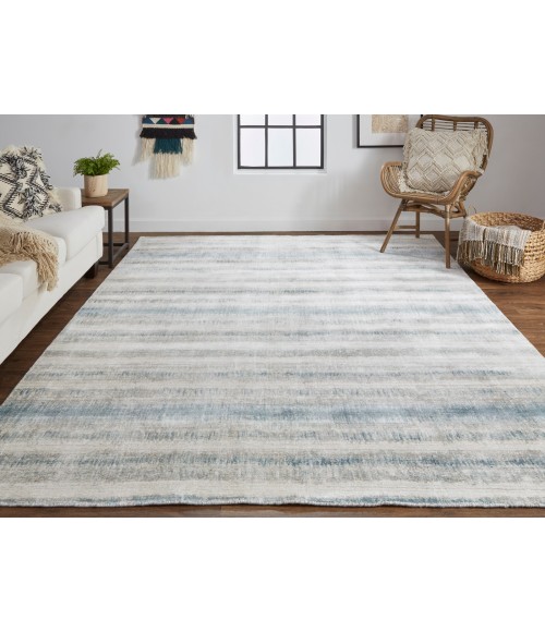 Feizy  Mackay Handwoven Graident Rug, Aegean Blue/Warm Gray, 10ft x 14ft Area Rug