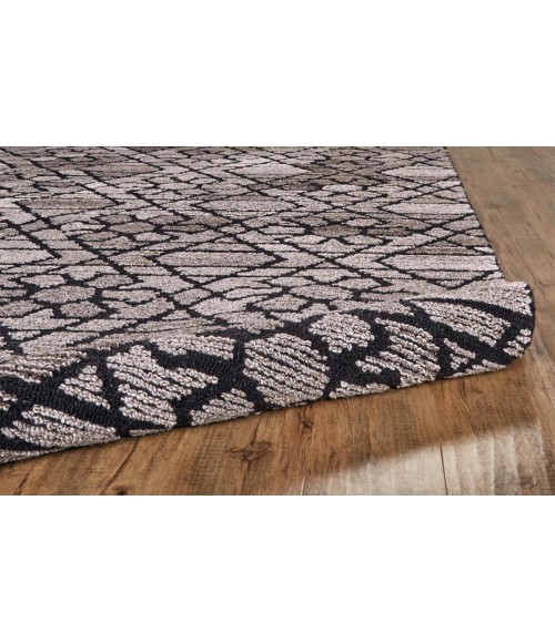 Asher Area Rug Feizy Asher Scandinavian Geometric, Taupe/Black/Gray, 9' x 12' Area Rug
