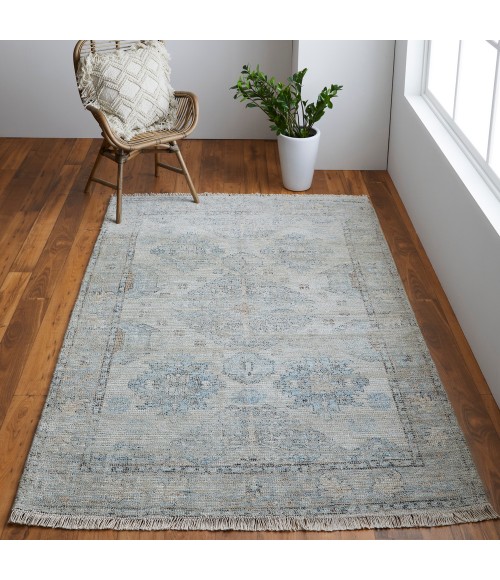 Caldwell Area Rug Feizy Caldwell Vintage Oriental, Blue/Gray/Taupe, 9' x 12' Area Rug