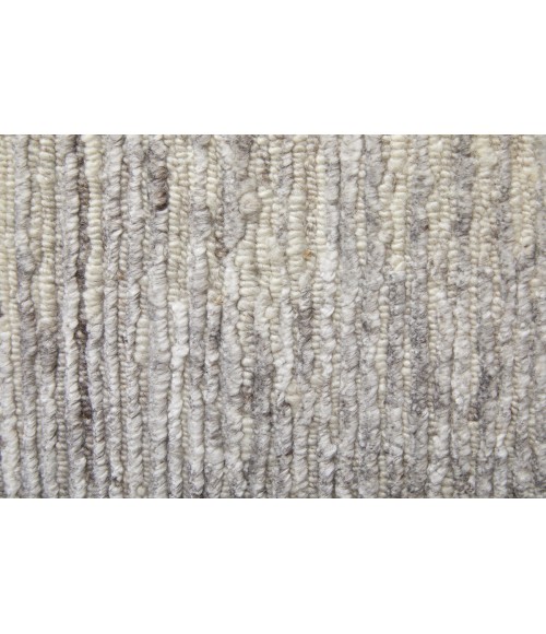 Feizy Brighton Casual Abstract, Ivory/Taupe/Silver, 2' x 3' Accent Rug