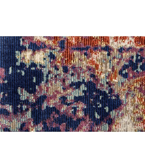 Feizy Torina Classic Abstract, Blue/Purple/Gold, 9'-6" x 12'-7" Area Rug