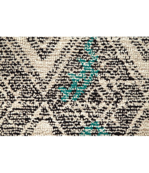 ARAZAD Rug Feizy ARAZAD 8479F IN BLACK/TANGERINE 8' x 8' Round Area Rug