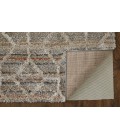 Feizy Mynka Bohemian & Eclectic Diamond, Tan/Taupe/Ivory, 2'-6" x 8' Runner