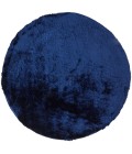 Feizy Indochine Luxury & Glam Solid, Blue/Black, 8' x 8' Round Rug