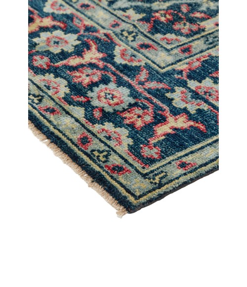 Piraj Area Rug Feizy Piraj Vintage Bordered, Blue/Green/Red, 9'-6" x 13'-6" Area Rug