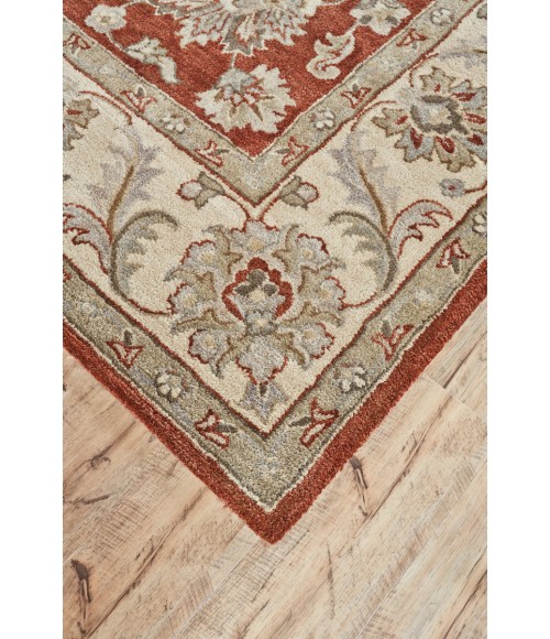 Feizy Eaton Classic Oriental, Red/Brown/Ivory, 2'-6" x 10' Runner