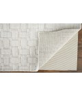 Feizy Redford Minimal Viscose Rug, White, 12' x 15' Area Rug