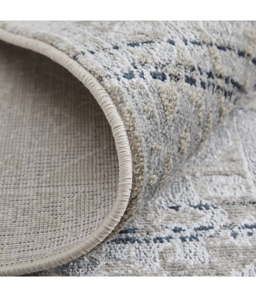 Feizy Macklaine Bohemian & Eclectic Distressed, Taupe/Black/Ivory, 12' x 15' Area Rug