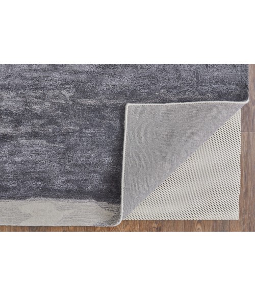 Feizy Anya Industrial Abstract, Gray/Blue/Ivory, 5' x 8' Area Rug