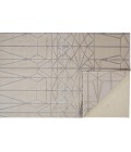 Feizy Micah Mid-Century Modern Geometric, White/Silver/Gray, 8' x 11' Area Rug