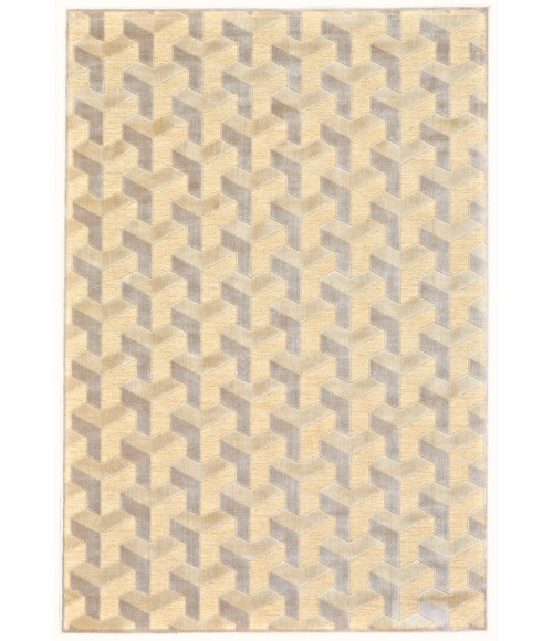 Saphir Zam Area Rug Feizy Saphir Zam Global Geometric, Tan/Gray, 9'-8" x 12'-7" Area Rug