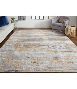 Feizy Laina BEIGE/BLUE LAI39G5F 3 ft. X 5 ft. Rectangle Rug