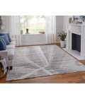 Feizy Brighton Casual Abstract, Ivory/Gray, 8' x 8' Round Rug