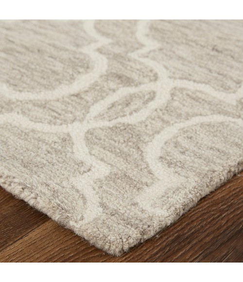 Feizy Belfort Cottage Trellis & Lattice, Gray/Ivory, 10' x 14' Area Rug