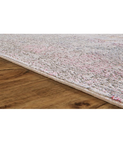 Feizy Cecily Vintage Medallion, Gold/Pink/Blue, 8' x 8' Square Square Rug