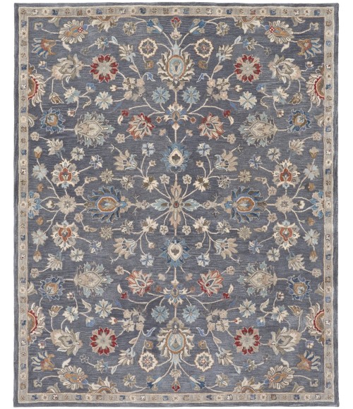 Rylan Area Rug Feizy Rylan Tufted Persian Floral Rug, Blue/Red/Ivory, 4ft x 6ft Area Rug