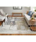 Clio Area Rug Feizy Clio Industrial Watercolor, Brown/Gray/Black, 7'-9" x 10' Area Rug