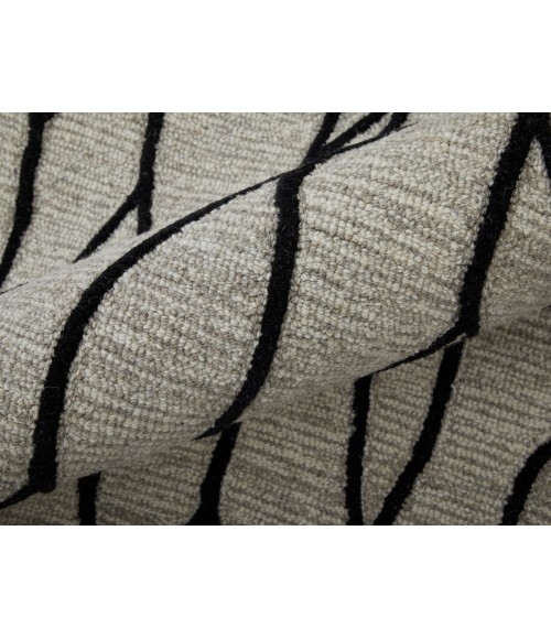 Feizy Enzo Casual Abstract, Ivory/Black/Taupe, 9'-6" x 13'-6" Area Rug