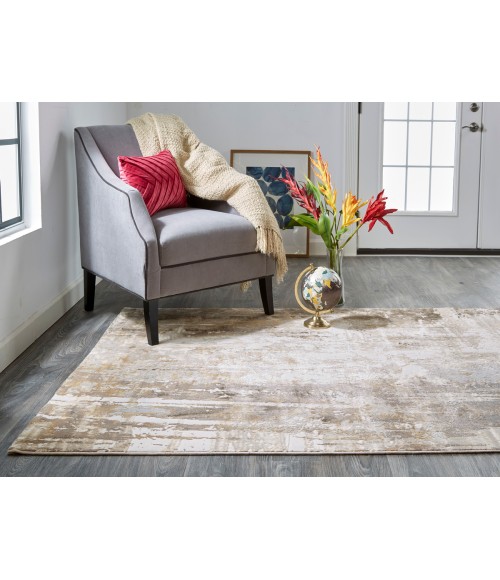 Feizy Parker GRAY/BEIGE PRK3709F 9 ft. X 12 ft. Rectangle Rug