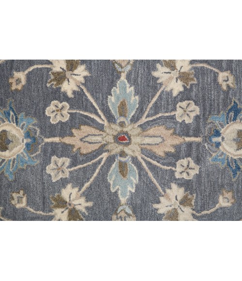 Rylan Area Rug Feizy Rylan Tufted Persian Floral Rug, Blue/Red/Ivory, 4ft x 6ft Area Rug