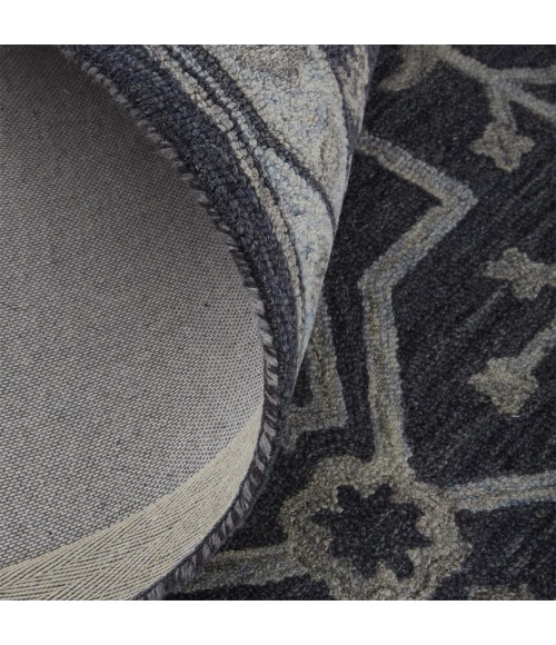 Feizy Fallon Rustic Farmhouse Rug, Ornamental, Odyssey Gray, 5ft x 8ft Area Rug